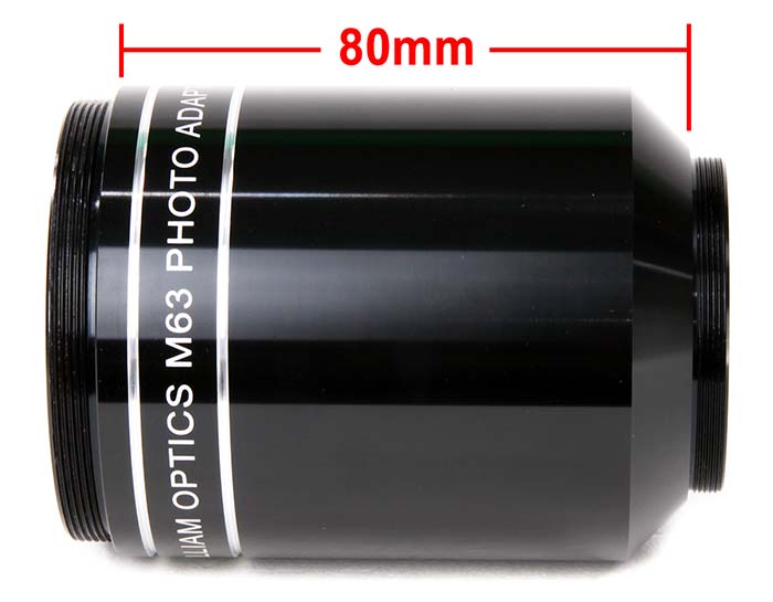 William Optics M63 (Male) to M48 (Male) Photo Adapter Length