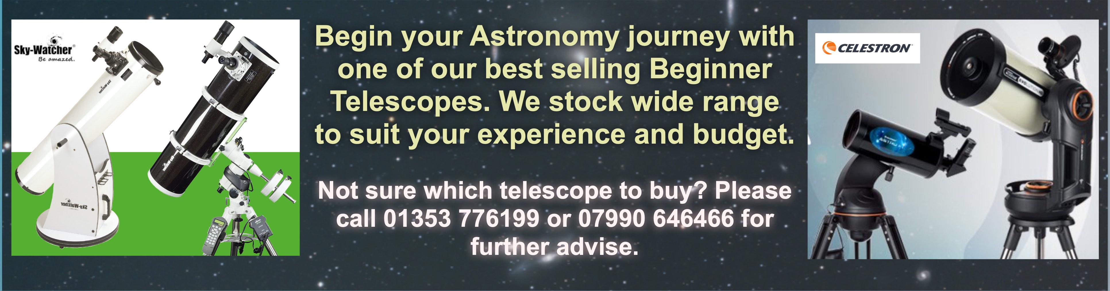 Beginners Telescopes Banner